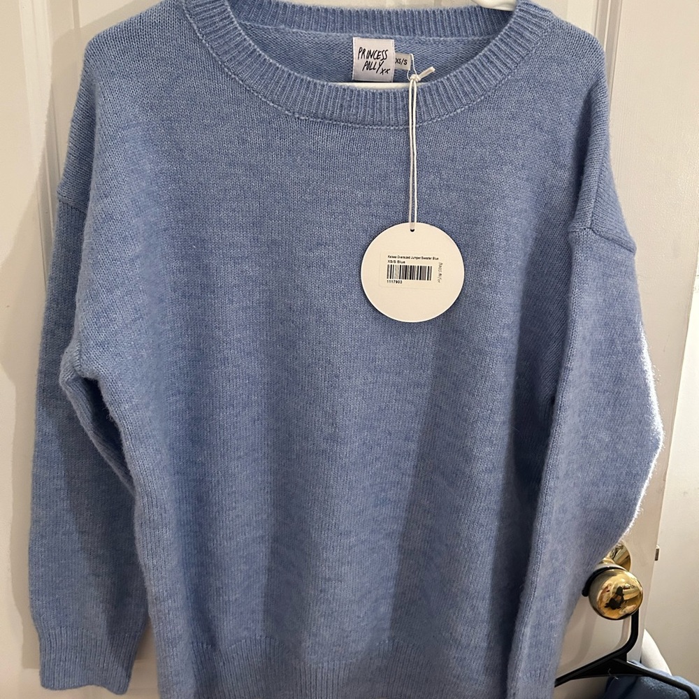 Princess Polly blue oversized sweater